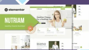 Nutriam - Healthy Food and Nutrition Service Elementor Template Kit
