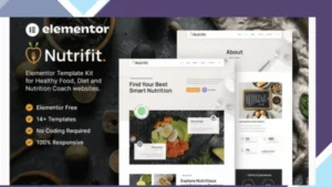 Nutrifit - Healthy Food and Nutrition Coach Elementor Template Kit