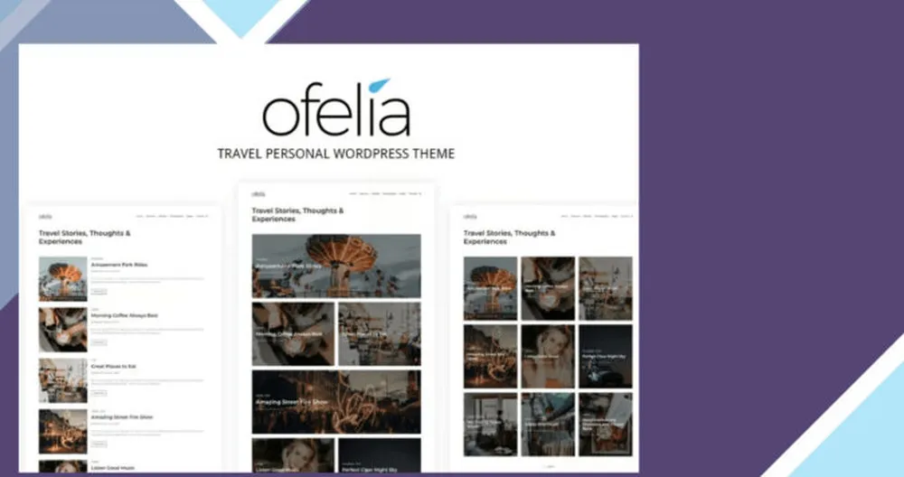 Ofelia - Travel Personal WordPress Blog Theme 1 Ofelia - Travel Personal WordPress Blog Theme