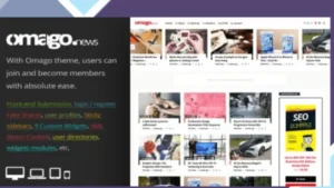 Omago News - User Profile Membership and Content Sharing Theme