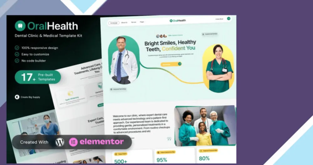 OralHealth - Dental Clinic and Medical Elementor Template Kit 1 OralHealth - Dental Clinic and Medical Elementor Template Kit