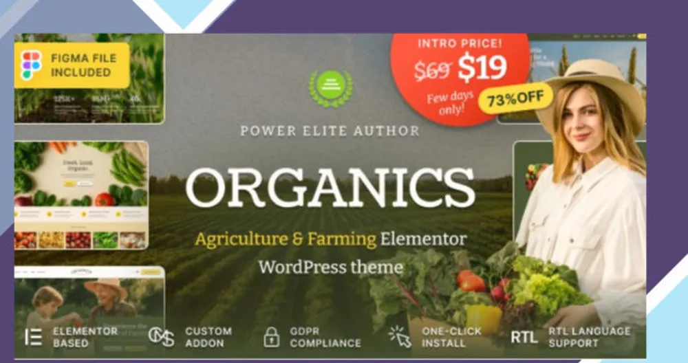 Organics - Agriculture and Food Farm WordPress Theme 1 Organics - Agriculture and Food Farm WordPress Theme
