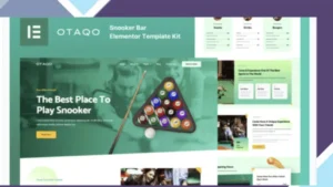 Otaqo - Snooker and Pool Bar Elementor Template Kit