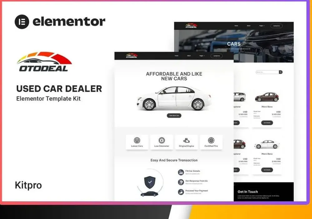 Otodeal - Used Car Dealer Elementor Template Kit 1 Otodeal - Used Car Dealer Elementor Template Kit
