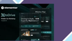 Otodrive - Modern Car Workshop Elementor Template Kit