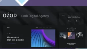 Ozod - Dark Digital Agency Elementor Template Kit