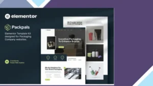Packpals - Packaging Company Elementor Template Kit