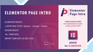 Page Intro for Elementor WordPress Plugin