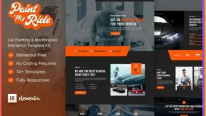 PaintMyRide - Car Painting & Modification Elementor Template Kit