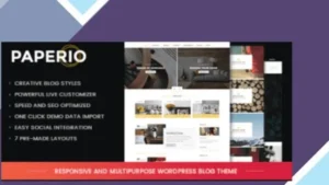 Paperio - Responsive and Multipurpose WordPress Blog Theme