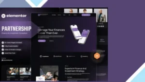 Partnership - Finance and Investment Consultant Elementor Template Kit