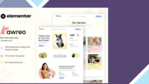 Pawreo - Pet Care Services Elementor Template Kit