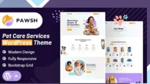Pawsh - Pet Care Services WordPress Theme