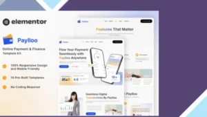 Paylloo - Online Payment and Finance Elementor Template Kit