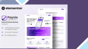 Paynix - SaaS and Finance Services Elementor Template Kit