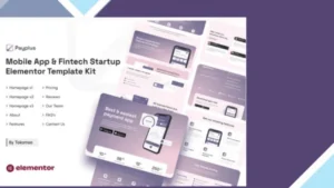 Payplus - Mobile App and Fintech Startup Elementor Template Kit