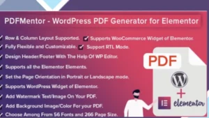 PDFMentor Pro - WordPress PDF Generator for Elementor