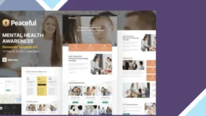 Peaceful - Mental Health Awareness WordPress Elementor Template Kit