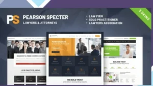 Pearson Specter - WordPress Theme for Lawyer and Attorney