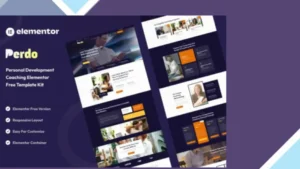 Perdo - Personal Development Coaching Elementor Template Kit