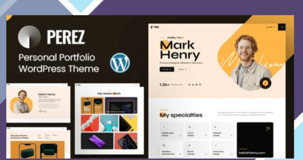 Perez - Personal Portfolio WordPress Theme 1 Perez - Personal Portfolio WordPress Theme