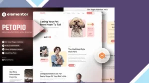 Petopio - Pet Grooming and Vetenary Elementor Template Kit