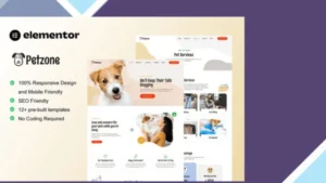 PetZone - Pet Care Services Elementor Template Kit