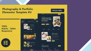 Photo Alfa - Photography and Portfolio Elementor Pro Template Kit