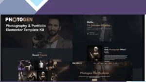 Photogen - Photography and Portfolio Elementor Template Kit