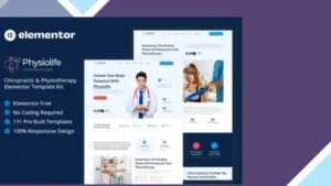 Physiolife - Chiropractic and Physiotherapy Elementor Template Kit