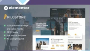 Pilostone - Construction and Building Service Elementor Template Kit