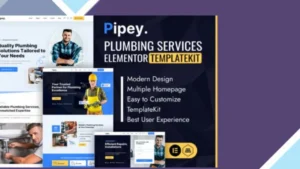 Pipey - Plumber Services Elementor Template Kit
