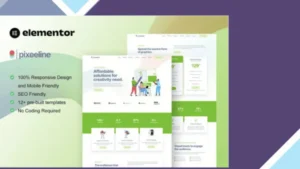 Pixeeline - Graphics Illustration Freelance and Creative Agency Elementor Template Kit