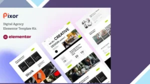 Pixor - Creative Digital Agency Elementor Template Kit