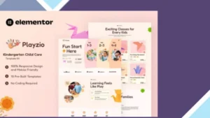 Playzio - Kindergarten Child Care Elementor Template Kit