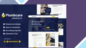 PlumbCare - Plumbing Service Elementor Template Kit