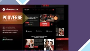 Podverse - Radio Station and Podcaster Elementor Template Kit
