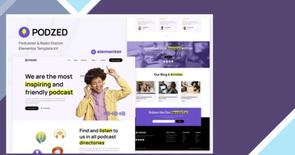 Podzed - Podcaster and Radio Station Elementor Template Kit 1 Podzed - Podcaster and Radio Station Elementor Template Kit