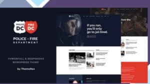 Police and Fire Department and Security Business WordPress Theme