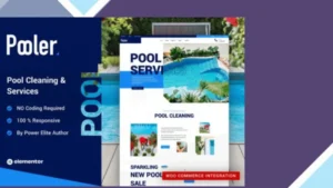Pooler - Swimming Pool Cleaning Services Elementor Pro Template Kit
