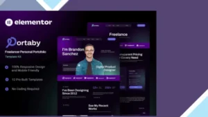 Portaby - Freelancer Personal Portofolio Elementor Template Kit