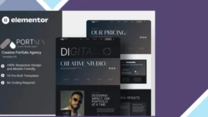 Portnex - Creative Portfolio Agency Elementor Template Kit