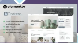 Pottero - Pottery and Ceramics Studio Elementor Template Kit