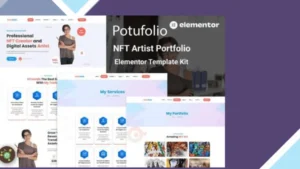 Potufolio - NFT Artist Portfolio Elementor Template Kit