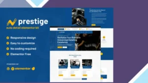 Wordpress Tools 14 Prestige - Car Repair and Auto Detailing Service Elementor Template Kit