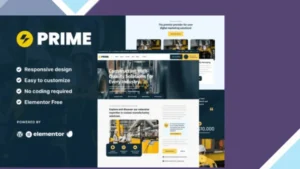 Prime - Industrial and Manufacturing Elementor Template Kit