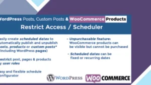 Products Scheduler / Restrict Access