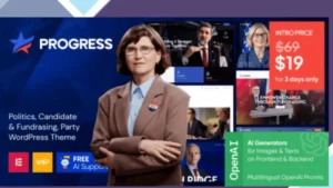 Progress - Politics, Candidate and Fundraising WordPress Theme