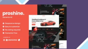 Proshine - Car Detailing and Auto Service Elementor Template Kit