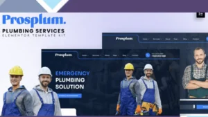 Prosplum - Plumbing Services Elementor Template Kit